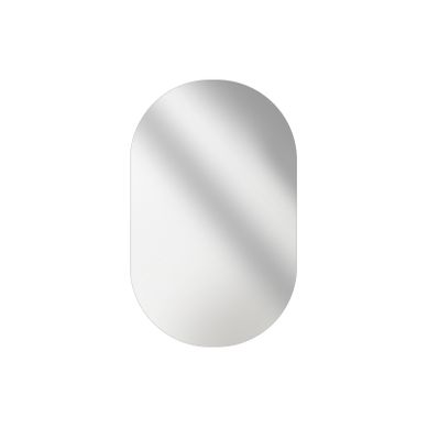 Miroir Mural Ovale Sans Cadre Pour Salle De Bain En Verre Argenté 40 X 70 Cm