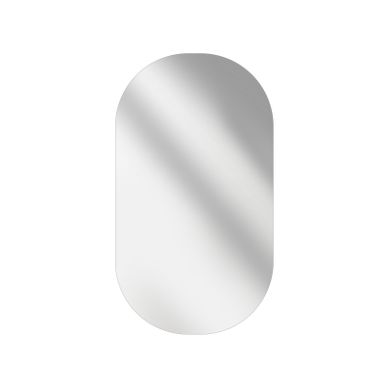 Miroir Mural Ovale Sans Cadre Pour Salle De Bain En Verre Argenté 60 X 100 Cm