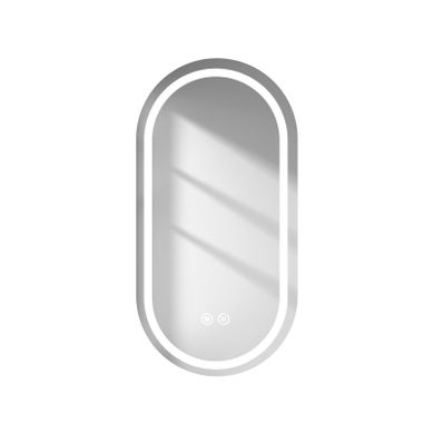 Miroir De Salle De Bain LED Oblong Antibuée Dimmable 3 Couleurs Verre Trempé 50 X 90 Cm Miroir De Salle De Bain LED Oblong Antibuée Dimmable 3 Couleurs Verre Trempé 50 X 90 Cm