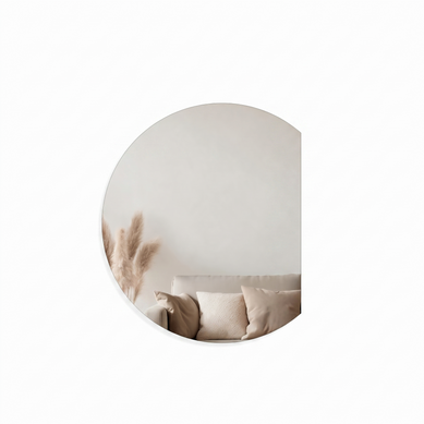 Miroir De Salle De Bain Asymétrique 70x62 Cm, Miroir Mural Irrégulier Sans Cadre