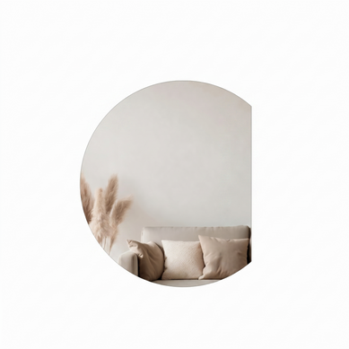 Miroir De Salle De Bain Asymétrique 90x73 Cm, Miroir Mural Irrégulier Sans Cadre