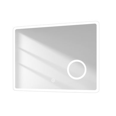 Miroir De Salle De Bain 60x80cm Tactile Loupe X3 Lumière Blanche Froide