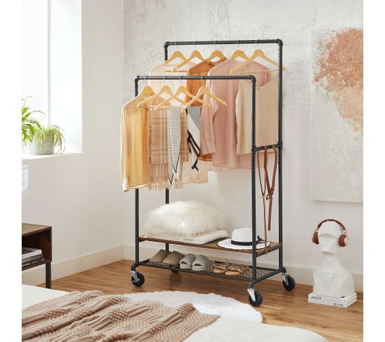 Greenstell Portant à vêtements mural de 91,9 cm, tringle à vêtements
