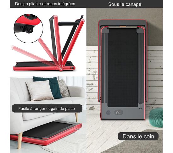 Tapis De Course électrique THUNDER® RACE-RED – Pliable, 14km/h, 130kg, 2025