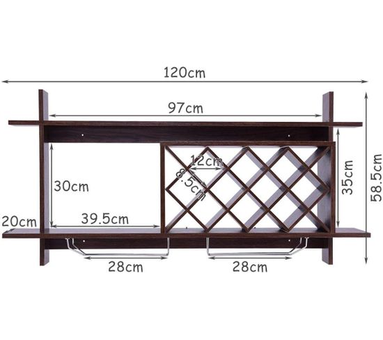 MODO24 Étagère à Bouteilles, Armoire à Vin, Porte-boissons, Porte