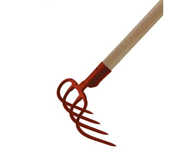 Mini Griffe De Jardin 3 Dents - Outil Maniable Pour Potager, Balcon - Manche Bois 41cm