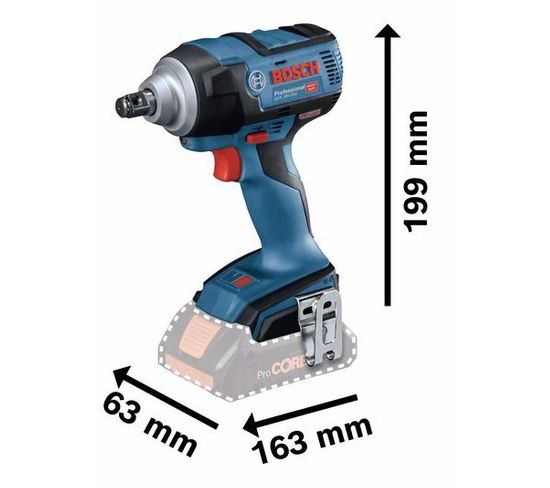 Boulonneuse Sans Fil Bosch Professional GDS 18V-350 - 3 Couples (85/200/350 Nm) - Compacte Et Puissante - Inclut L-BOXX - 9