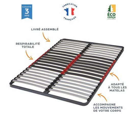 Sommier A Lattes 140x190 But