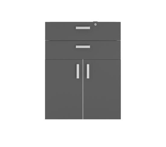 Lot De 2 Portes START UP Gris - Accessoire De Bureau