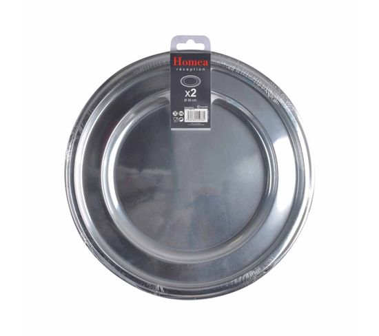 Lot De 2 Plateaux Ronds Miroir – 25 Cm De Diamètre – Pour Décoration De Table, Mariage, Fête Ou Artisanat