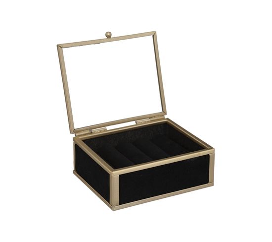 Boîte à Bijoux Avec Cadre Flottant 3D – Lot De 4 – 11x11x2 Cm – Présentation Vitrine Pour Bagues, Colliers, Médailles