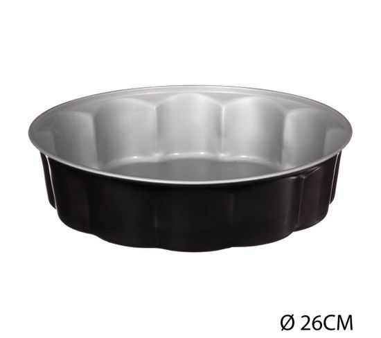 Moule à Clafoutis Guardini Gardenia 20cm - Acier Antiadhésif Noir - Made In Italy