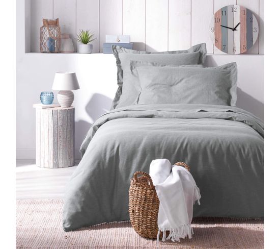 Douceur d'Intérieur Actually Taie d'oreiller, Polyester, Gris, 50 x 70 cm Douceur d'Intérieur Actually Taie d'oreiller, Polyester, Gris, 50 x 70 cm