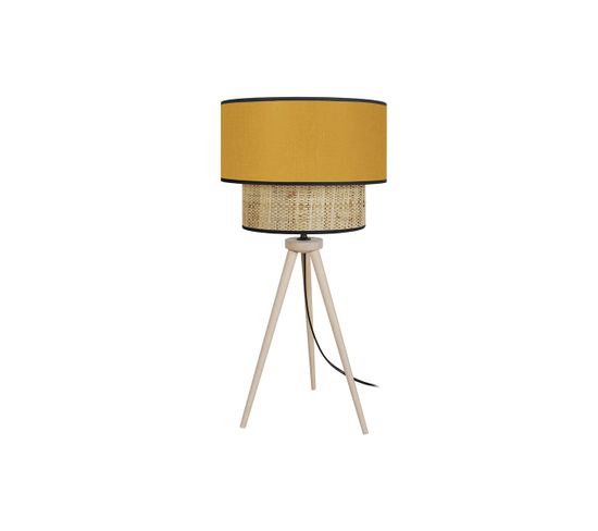 Lampe À Poser Bimatière Jute Et Tissu Moutarde Chill Lampe À Poser Bimatière Jute Et Tissu Moutarde Chill