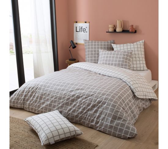 Parure de lit 200x200 / 220 cm flanel HIP no.6678 multi - La Maison en