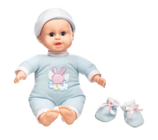 Poupon Bebe Rieur H 30 Cm Bleu Poupon But