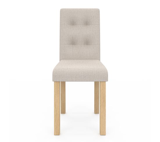 Lot De 4 Chaises POLGA IDMarket - Dossier Capi Tonné Gris - Style Scandinave Pour Salle à Manger