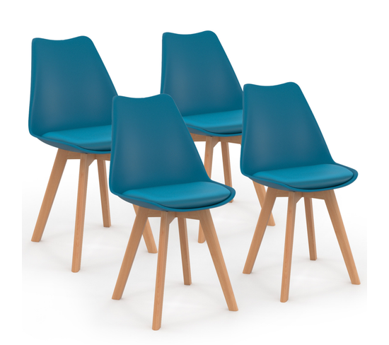 Chaises Scandinaves Bleu Canard