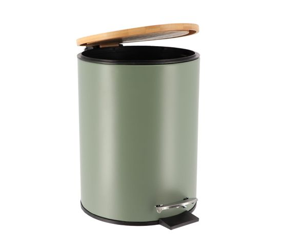 Poubelle Salle De Bain Touch 7L MALMO – Bois – Ouverture Par Pression, Anti-Odeurs & Silencieuse