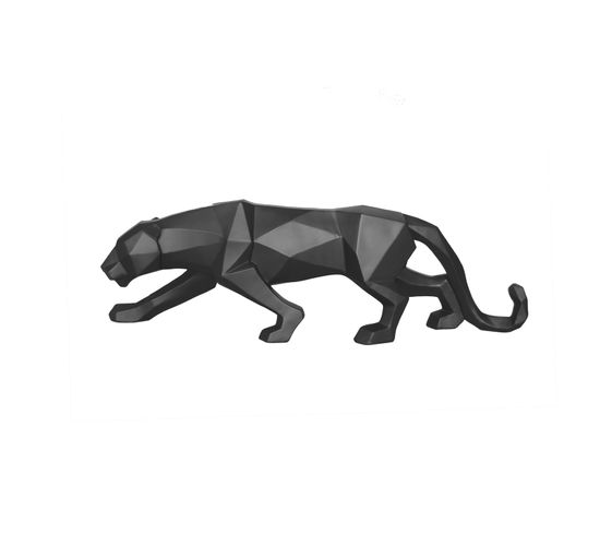 Statuette Panthere Origami H 15 Cm Noir Statue Objet A Poser But