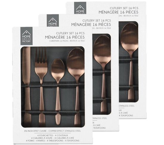 Set Couverts Inox 20 Pièces Pour 4 Personnes - Ménagère Argentée, Lave-vaisselle, Design Classique Intemporel