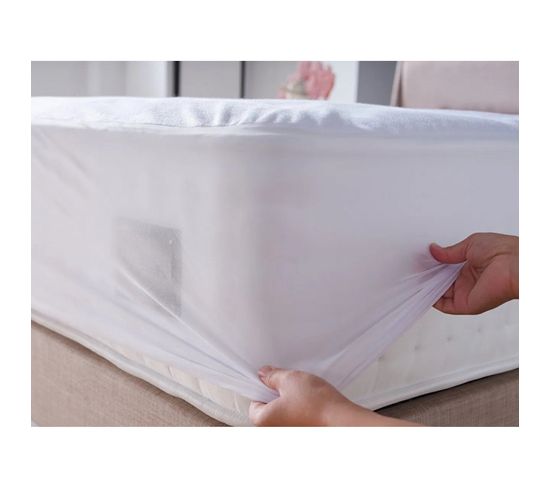 Alèse Imperméable Lavable 160x200 Cm - Protection Matelas Adultes Et Enfants - 4 Couches - Coton Et PVC