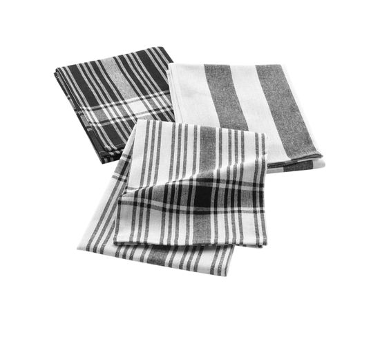2 Torchons Éponge Mineo Anthracite - 50x70 Cm - Absorbants & Pratiques