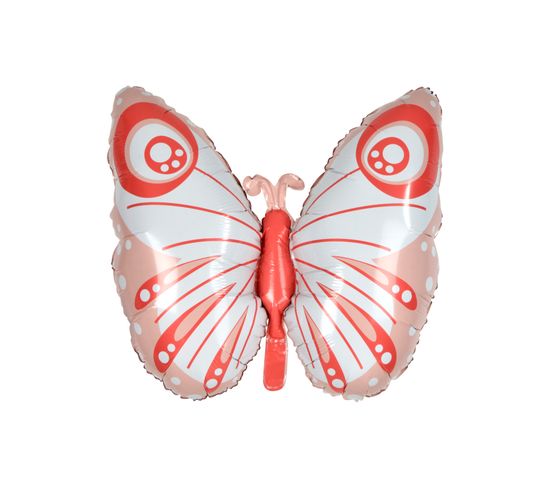 Ballon Géant En Forme De Cœur - Impression Papillon - Couleur Blanc - Diamètre 38 Cm - Neuf