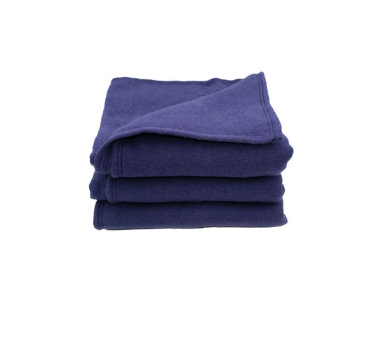 KARAT >Couverture douillette Grace Bleu foncé 220 x 240 cm | Leroy Merlin