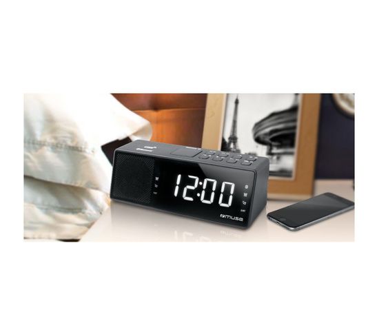 Acheter MUSE M 150 CR Réveil Radio - Double - Numérique - Noir - Sa