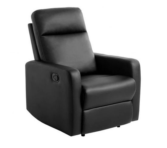 Relax Fauteuil De Relaxation Manuel Simili Noir Classique L 76 X P 88 Cm Relax Fauteuil De Relaxation Manuel Simili Noir Classique L 76 X P 88 Cm