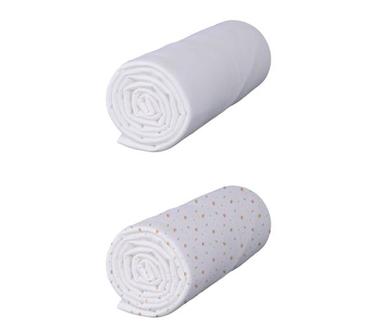 Lot De 3 Draps-Housses Bébé 60x120 Cm – Microfibre Douce Oeko-Tex, Motifs Fleurs/Papillons, Élastique Tout Autour