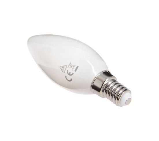 Lot De 10 Ampoules Fluocompactes Flamme 7W – Culot E14 – Blanc Chaud 3000K – Marque Générique