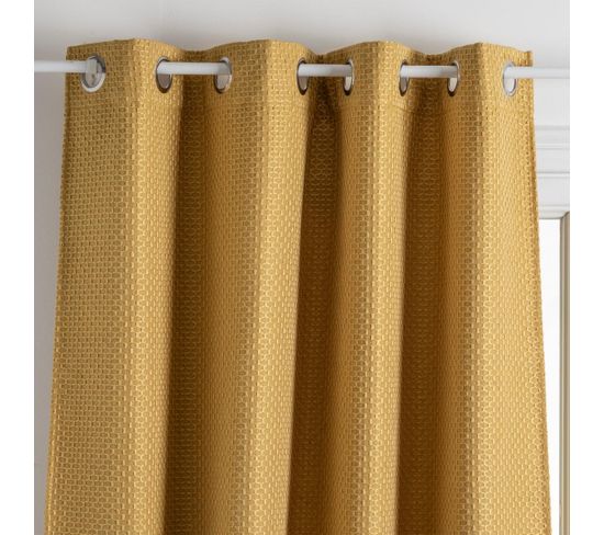 Rideau occultant pour chambre et salon (140x260 cm - Jaune moutarde
