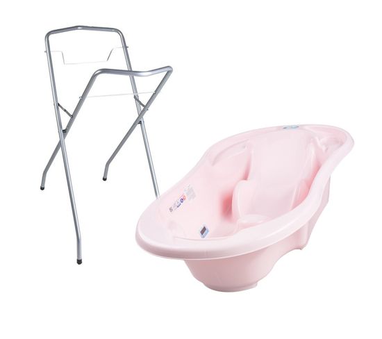 Baignoire Bebe Avec Reducteur Integre Rose Pied Baignoire Bebe Siege De Bain But