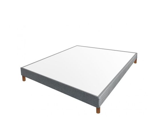 Sommier Essenzia Graphic Confort 5 Zones 13 Cm Gris 150x190 Pack GRAPHIC : Lit avec sommier + Deux tables de chevet à 1