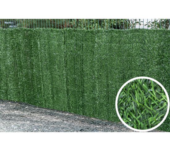 Haie Artificielle 5m Haut 1.80m 129 Brins - Occultation 95% Avec Accessoires De Fixation