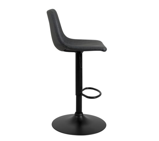 THINFAR Tabouret de Bar Vintage Lot de 4, Tabouret Bar Industriel en Similicuir, Hauteur Réglable et Pivotant 360°, Chaise de Bar avec Repose- Pieds et Dossier (marron-4pcs