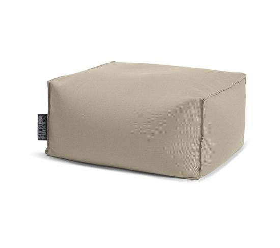 Pouf Poire Karolina XL 70x110 Cm En Simili Cuir Taupe - Rempli De Billes De Polystyrène