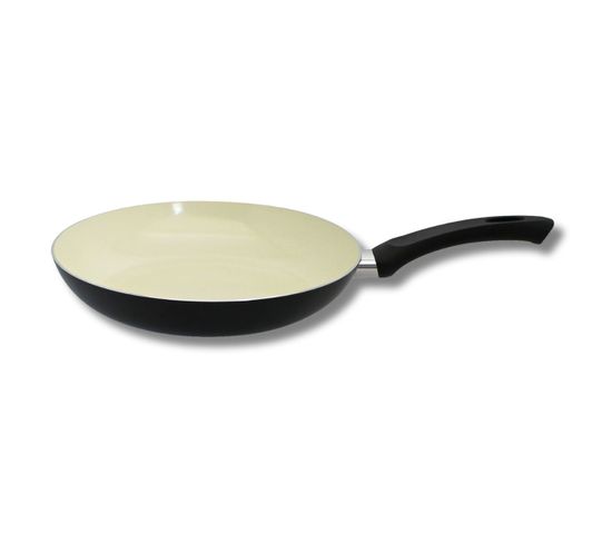 MENASTYL Casserole 20 Cm Dahlia – Céramique Antiadhésive Crème Sans PFAS – 98% Aluminium Recyclé – Tous Feux Induction