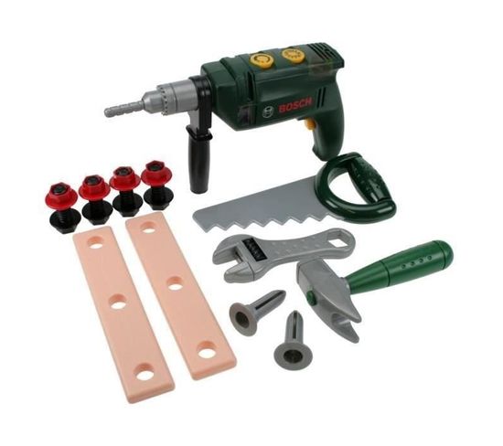 Coffret Outils Enfant 43 Pièces Vanplay - Perceuse Électrique, Gilet Et Boîte - Jeu D'Imitation 3-6 Ans