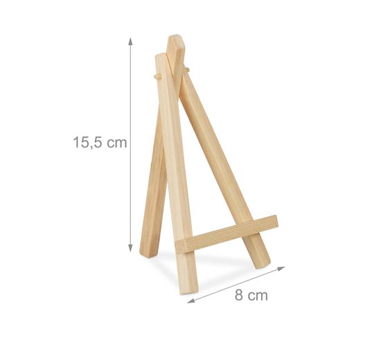 Petits Chevalets Bureau, Support Peinture Sur Toile, Trépied En Bois, Présentoir Table Pour Panneaux Photo, 10 Pièces