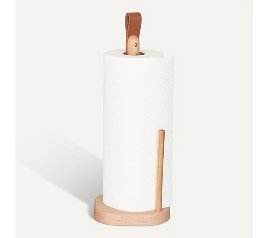 Dérouleur De Papier Essuie-tout Mural En Bambou Distributeur Porte-rouleau En Bois 1 à Prix