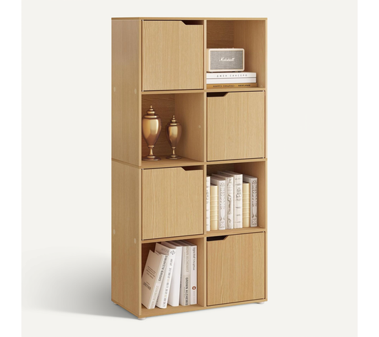 Mondeer Meuble de Rangement, Bibliothèque eois de 6 casiers