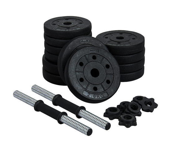 22 PCS PE Matériel Poids Haltère Vide Shell Set Réglable Cap Gym