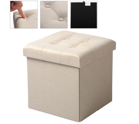 Tabouret Pouf Cube Coffres De Rangement Pliable Tabouret Avec Mousse À Tabouret Pouf Cube Coffres De Rangement Pliable Tabouret Avec Mousse À