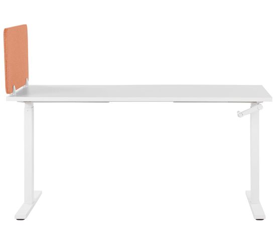 12 Séparateurs De Bureau Pliables 46x33x33 Cm - Écrans D'Intimité Pour Élèves - Carton Orange