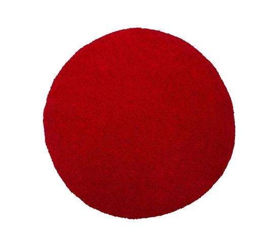 Tapis Rond En Tissu Rouge Demre - Tapis salon et chambre BUT