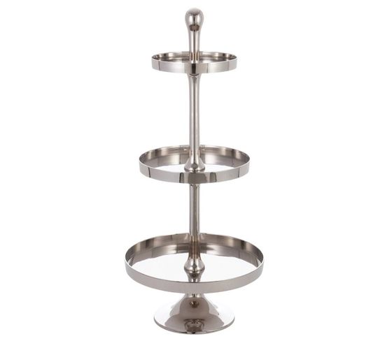 Plat De Presentation 3 Niveaux Phedra 100 Cm Argent Moule A Gateau Patisserie But