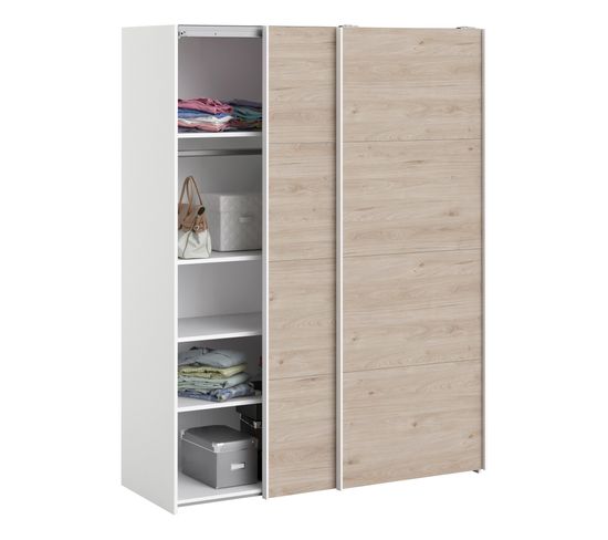 Armoire De Classement PROREGAL Elephant 90x90x40 Cm - 2 Portes Coulissantes Verrouillables, 2 étagères Réglables, Gris Clair